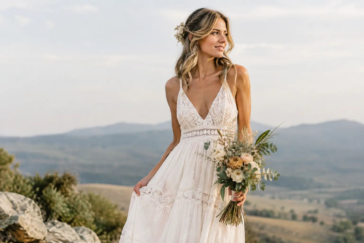 Boho Wedding Dresses for a Relaxed Bridal Look